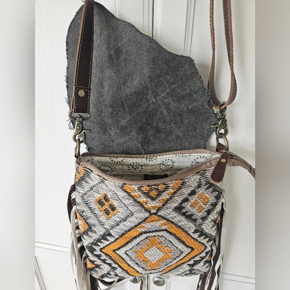 Myra Cowhide Fringe Crossbody - Picture 9 of 13